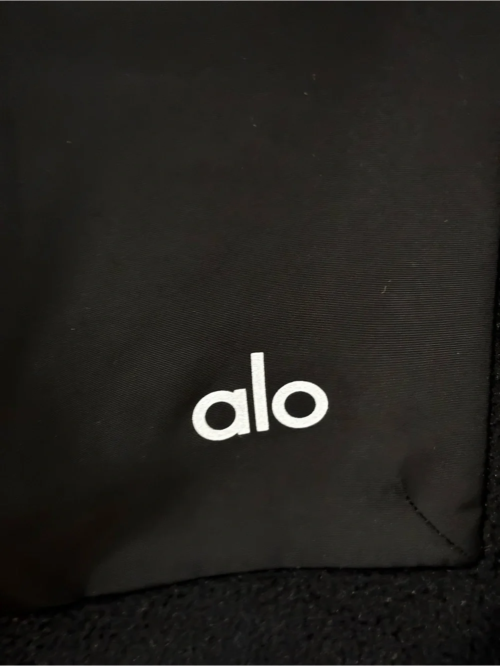 Alo Yoga Black Fleece Half Zip Pullover Jacket Large Oversized Kangaroo Pocket